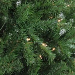 Northlight 7.5' Pre-Lit Slim Waterton Spruce Artificial Christmas Tree - Clear Lights Green -Northlight Shop 2306206464159900320