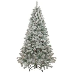 Northlight 6.5' Pre-Lit Flocked Madison Pine Artificial Christmas Tree, Multi Lights Green 17 Northlight 6.5' Pre-Lit Flocked Madison Pine Artificial Christmas Tree, Multi Lights Green -Northlight Shop 2306223301211316896 2