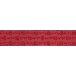 Northlight Red Glittered Poinsettia Christmas Wired Craft Ribbon 2.5" X 10 Yards