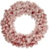 Northlight Pre-Lit Flocked Artificial Christmas Wreath - 36" - Red - Clear Lights 2 Northlight Pre-Lit Flocked Artificial Christmas Wreath - 36" - Red - Clear Lights -Northlight Shop 2306223302268281504