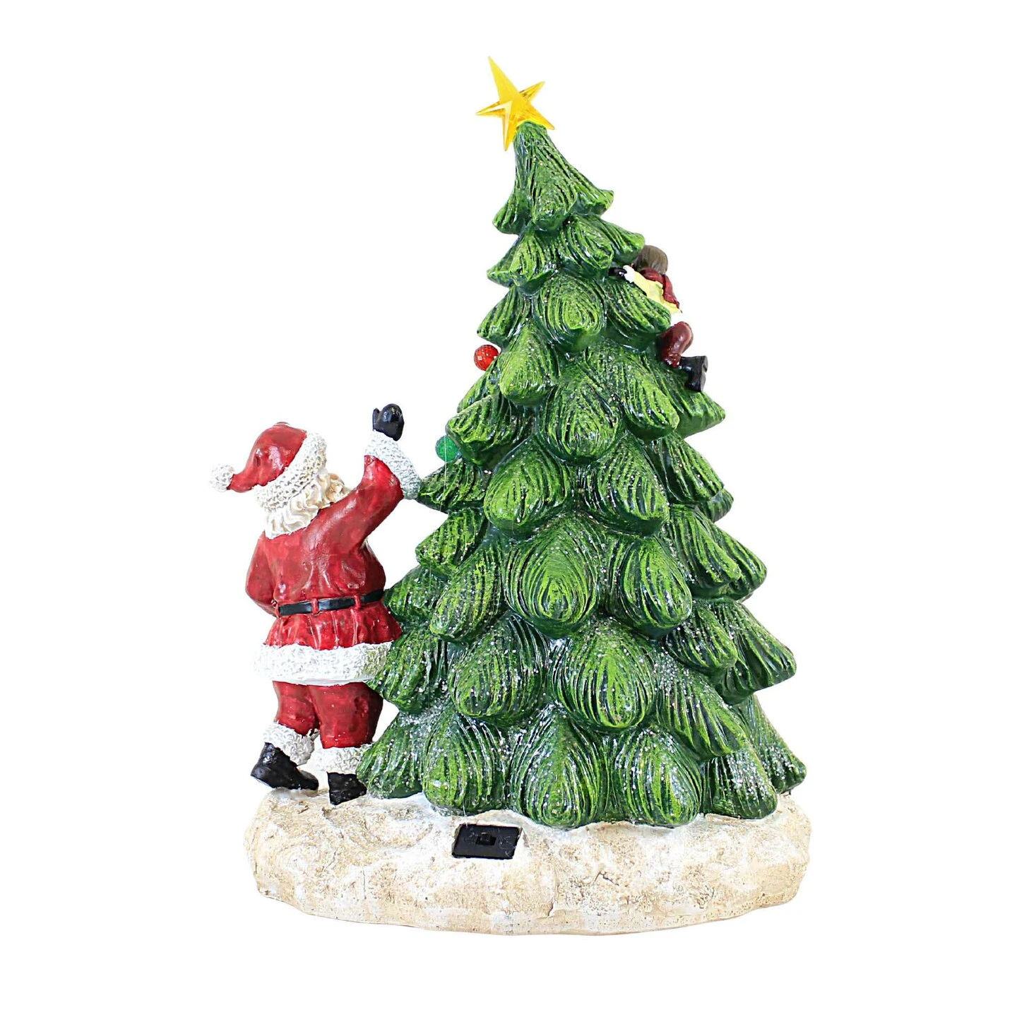 Transpac 16.5 Inch Santa With Christmas Tree Figurine Christmas Figurine , Christmas Decor Light Up Battery Child Green 7 Transpac 16.5 Inch Santa With Christmas Tree Figurine Christmas Figurine , Christmas Decor Light Up Battery Child Green - Image 5