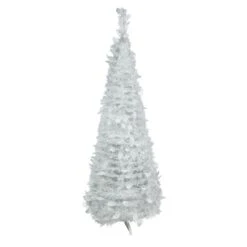 Northlight 6' White Tinsel Pop-Up Artificial Christmas Tree, Unlit 17 Northlight 6' White Tinsel Pop-Up Artificial Christmas Tree, Unlit -Northlight Shop 2306343817813287584 2