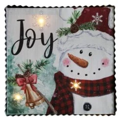 Northlight 12" LED Lighted 'Joy' Snowman Christmas Canvas Wall Art White 13 Northlight 12" LED Lighted 'Joy' Snowman Christmas Canvas Wall Art White -Northlight Shop 2306343817964282528 2