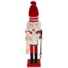 Northlight 14" Red And White Wooden Skiing Christmas Nutcracker -Northlight Shop 2306343818450821792