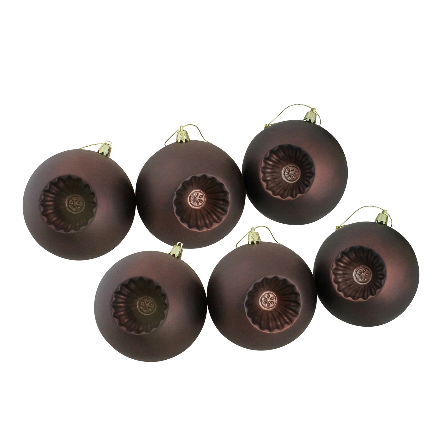 DAK Shatterproof Matte Retro Reflector Christmas Ball Ornaments - 4" (100mm) - Brown - 6ct 5 DAK Shatterproof Matte Retro Reflector Christmas Ball Ornaments - 4" (100mm) - Brown - 6ct - Image 3