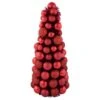Northlight 3-Finish Shatterproof Ball Christmas Tree With Tinsel - 15.75" - Red