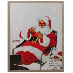 Northlight 19" Lighted Norman Rockwell 'Santa Eating Milk And Cookies' Christmas Wall Art Red 10 Northlight 19" Lighted Norman Rockwell 'Santa Eating Milk And Cookies' Christmas Wall Art Red -Northlight Shop 2306343818564068000 1