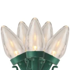 Northlight LED C7 Christmas Lights - Warm White - 16' Green Wire - 25ct Clear -Northlight Shop 2306349033402739728 1