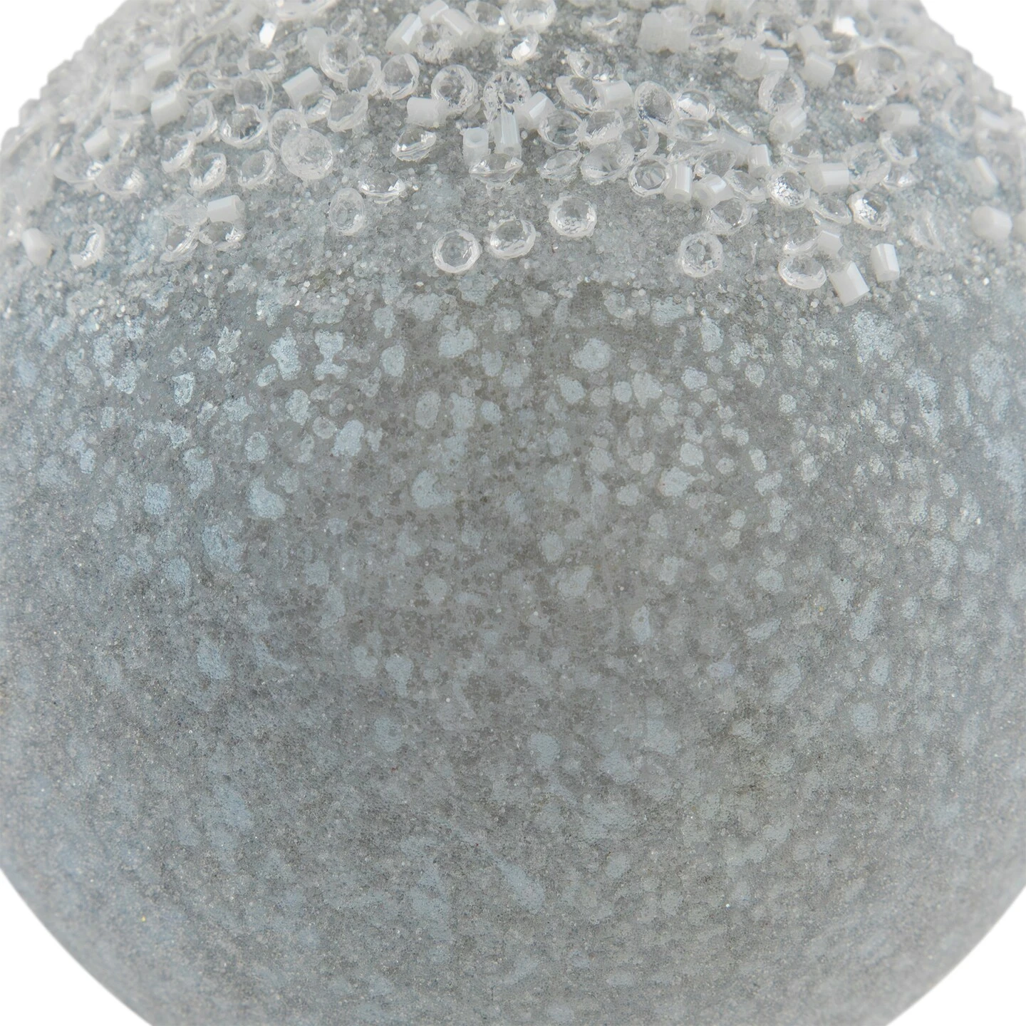 Northlight 4" Silver And White Beaded Glass Christmas Ornament 9 Northlight 4" Silver And White Beaded Glass Christmas Ornament - Image 7