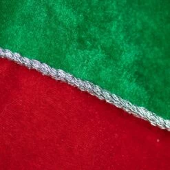 Northlight 20" Red Velveteen Sequined Christmas Tree Stocking With Green Cuff -Northlight Shop 2306357945919489248