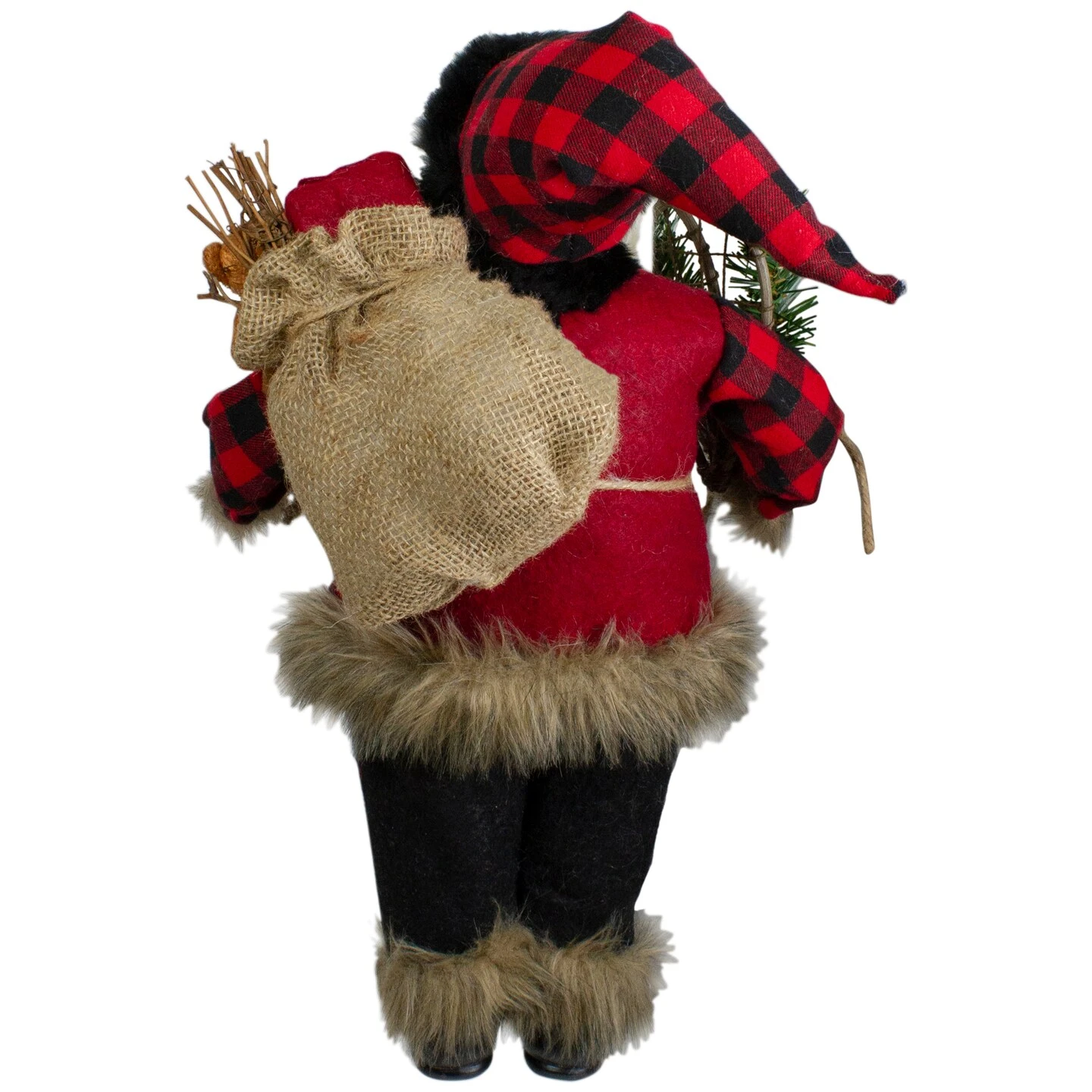 Northlight Standing Santa Christmas Figure With Snow Shoes And Bear - 18" Red 8 Northlight Standing Santa Christmas Figure With Snow Shoes And Bear - 18" Red - Image 6