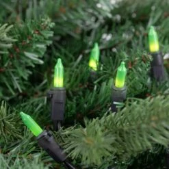 Northlight Mini Incandescent Christmas Lights - Opaque Green - 24.5' Black Wire - 50ct 11 Northlight Mini Incandescent Christmas Lights - Opaque Green - 24.5' Black Wire - 50ct -Northlight Shop 2306367283252839648