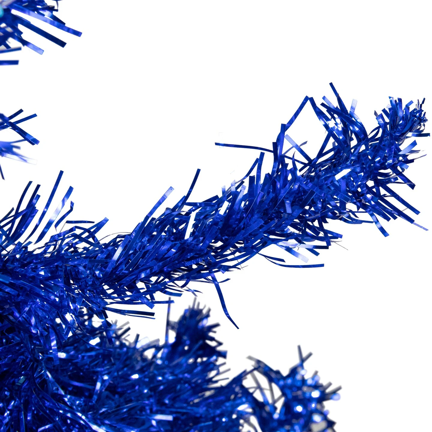 Northlight Artificial Tinsel Christmas Tree - Deep Blue - 4' - Unlit 5 Northlight Artificial Tinsel Christmas Tree - Deep Blue - 4' - Unlit - Image 3