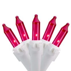 Northlight Mini Incandescent Icicle Christmas Lights - Pink - 3.5' White Wire - 100ct 13 Northlight Mini Incandescent Icicle Christmas Lights - Pink - 3.5' White Wire - 100ct -Northlight Shop 2306386830761739488