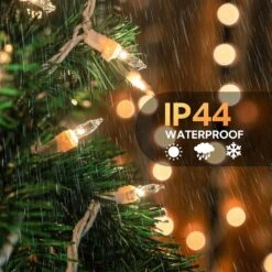 100 Count Clear Christmas Lights White Wire,23Feet Incandescent Clear Mini Lights,Connectable Indoor Outdoor Christmas Tree String 35 100 Count Clear Christmas Lights White Wire,23Feet Incandescent Clear Mini Lights,Connectable Indoor Outdoor Christmas Tree String -Northlight Shop 238533035087792 2