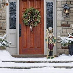 Haute Decor 35 Inch Tall Solid Resin Decorative Holiday Nutcracker With Fleur De Lis 21 Haute Decor 35 Inch Tall Solid Resin Decorative Holiday Nutcracker With Fleur De Lis -Northlight Shop 245458722771888 1