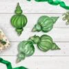 Northlight Commercial Size Shatterproof 2-Finish Finial Christmas Ornaments - Green -10" - 4ct -Northlight Shop 250108001527952