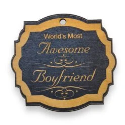 Ornament - World's Most Awesome Boyfriend Black 17 Ornament - World's Most Awesome Boyfriend Black -Northlight Shop 250844529692240 2
