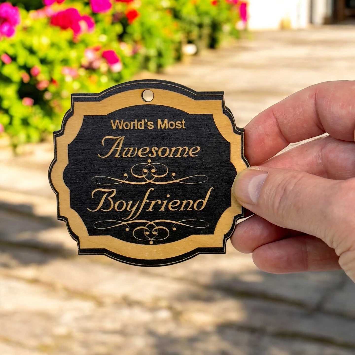 Ornament - World's Most Awesome Boyfriend Black 6 Ornament - World's Most Awesome Boyfriend Black - Image 4