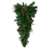 Northlight Artificial Mixed Pine With Glitter Pine Cones Christmas Teardrop Swag - 28" - Unlit Green 1 Northlight Artificial Mixed Pine With Glitter Pine Cones Christmas Teardrop Swag - 28" - Unlit Green -Northlight Shop 253660943203296