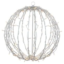 Northlight LED Lighted 3D Hanging Sphere Christmas Decoration – Warm White - 23" -Northlight Shop 253661073226720