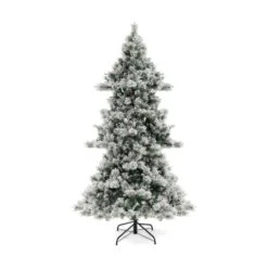 7 Feet Flocked Christmas Tree With Pine Needles -Northlight Shop 253662801071840 1