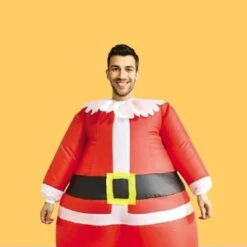 Inflatable Santa Adult Costume With Battery Operated Fan For Holiday Fun -Northlight Shop 263227673254832