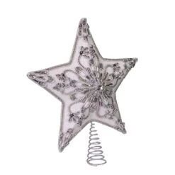 Kurt Adler White And Silver Star Treetop - 13 Inch 26 Kurt Adler White And Silver Star Treetop - 13 Inch -Northlight Shop 263786497155440 1