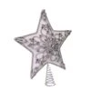 Kurt Adler White And Silver Star Treetop - 13 Inch 1 Kurt Adler White And Silver Star Treetop - 13 Inch -Northlight Shop 263786497155440