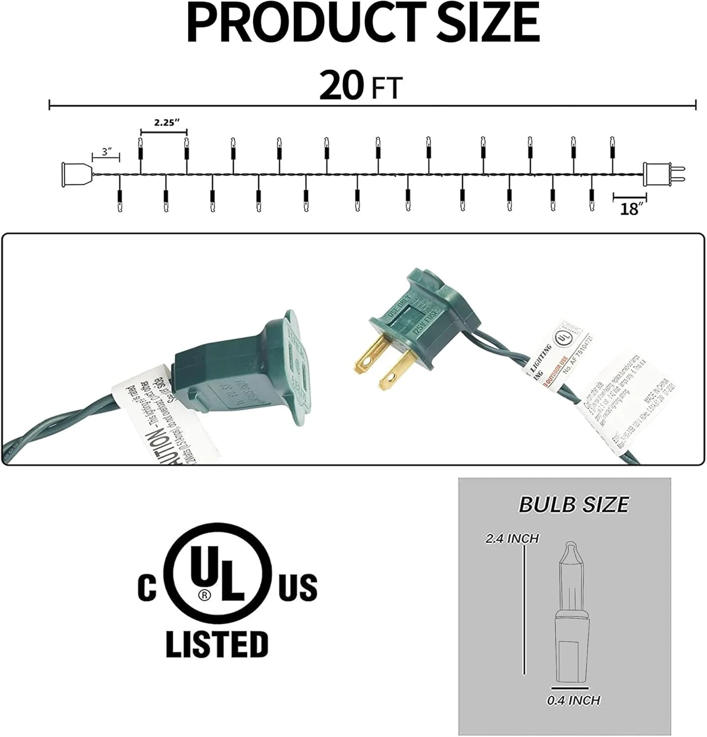 100 Count Christmas String Light - 20FT (RED) 4 100 Count Christmas String Light - 20FT (RED) - Image 2