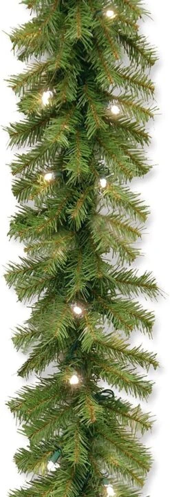 9 Feet -Pre-Lit Artificial Christmas Garland, Green, Norwood Fir 14 9 Feet -Pre-Lit Artificial Christmas Garland, Green, Norwood Fir -Northlight Shop 26398479988656 1