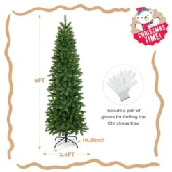 6 Feet Pre-Lit Artificial Christmas Tree With 648 PVC PE Branch Tips 29 6 Feet Pre-Lit Artificial Christmas Tree With 648 PVC PE Branch Tips -Northlight Shop 264571910223712 1