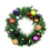 Northlight 24" Pre-Decorated Multicolor Ball Ornament Long Needle Pine Artificial Christmas Wreath, Unlit -Northlight Shop 28529 31453567