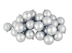 Northlight 60ct Matte Silver Splendor Shatterproof Ball Ornaments -Northlight Shop 28529 31744233
