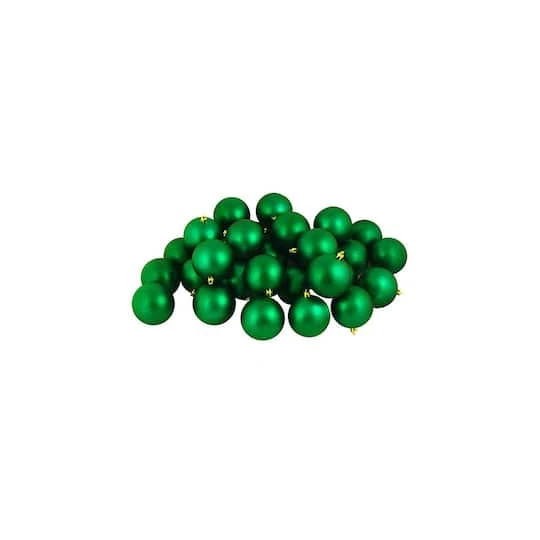 Northlight 60ct Matte Christmas Green Shatterproof Ball Ornaments 3 Northlight 60ct Matte Christmas Green Shatterproof Ball Ornaments