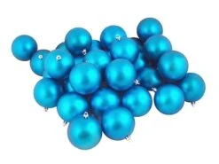 Northlight 60ct Matte Turquoise Blue Shatterproof Ball Ornaments