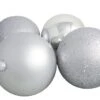 Northlight 4ct Silver Splendor Shatterproof 4-Finish Ball Ornaments 2 Northlight 4ct Silver Splendor Shatterproof 4-Finish Ball Ornaments -Northlight Shop 28529 31754921