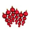 Northlight 6ct Shiny & Matte 5.75" Finial Shatterproof Ornaments, Red Hot -Northlight Shop 28529 31755180
