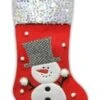 Northlight 20.5" Red Snowman Christmas Stocking With Sequined Cuff 2 Northlight 20.5" Red Snowman Christmas Stocking With Sequined Cuff -Northlight Shop 28529 32231715