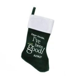 Northlight 18" Green "Dear Santa" Embroidered Christmas Stocking -Northlight Shop 28529 32270531 1