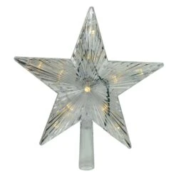 Hofert 9.5" Lighted White Star Christmas Tree Topper - White And Multicolor LED Lights 11 Hofert 9.5" Lighted White Star Christmas Tree Topper - White And Multicolor LED Lights -Northlight Shop 28677577904800 2