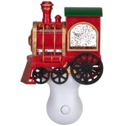 Roman Glittery Bubble Lamp Christmas Train Night Light - 6.5" Red 15 Roman Glittery Bubble Lamp Christmas Train Night Light - 6.5" Red -Northlight Shop 28678750069408 2