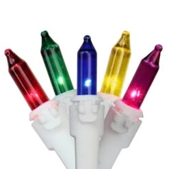 Northlight Mini Icicle Christmas Light Set - Multicolor - 6' White Wire - 50ct -Northlight Shop 28678783623840