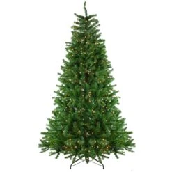 Northlight 7.5' Pre-Lit Slim Waterton Spruce Artificial Christmas Tree - Clear Lights Green
