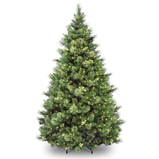 7 Ft. Pre-Lit Carolina Pine Hinged Medium Artificial Christmas Tree, Clear Lights 4 7 Ft. Pre-Lit Carolina Pine Hinged Medium Artificial Christmas Tree, Clear Lights - Image 2