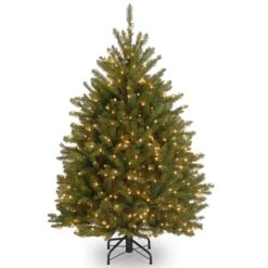 4 Ft. Pre-Lit Dunhill® Fir Full Artificial Christmas Tree, Clear Lights