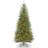 6.5 Ft. Pre-Lit Dunhill® Fir Slim Artificial Christmas Tree, Multicolor Lights 2 6.5 Ft. Pre-Lit Dunhill® Fir Slim Artificial Christmas Tree, Multicolor Lights -Northlight Shop 28904 DUSLH1 65RLO
