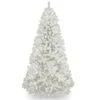 7.5ft. Pre-Lit North Valley™ White Spruce With Glitter Artificial Christmas Tree, Clear Lights