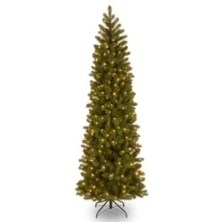 7.5 Ft. Pre-lit Feel Real® Hinged Down Swept Douglas Fir Pencil Artificial Christmas Tree, Clear Lights 11 7.5 Ft. Pre-lit Feel Real® Hinged Down Swept Douglas Fir Pencil Artificial Christmas Tree, Clear Lights -Northlight Shop 28904 PEDD4 392 75 1