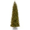7.5 Ft. Pre-lit Feel Real® Hinged Down Swept Douglas Fir Pencil Artificial Christmas Tree, Clear Lights -Northlight Shop 28904 PEDD4 392 75